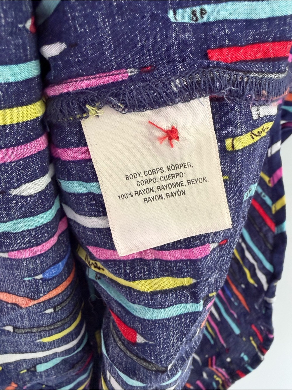 ANTHROPOLOGIE Colloquial 2 of 52 Conversations Blouse Colorful Pencil Crayons - Picture 8 of 9